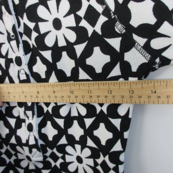 FP Movement Kick Off Printed Layer Top Women M Aspen Onyx Combo Henley Skii 246 - Picture 9 of 11